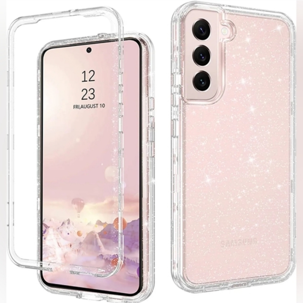 Samsung Sparkling Clear Phone Case Samsung S22 Plus